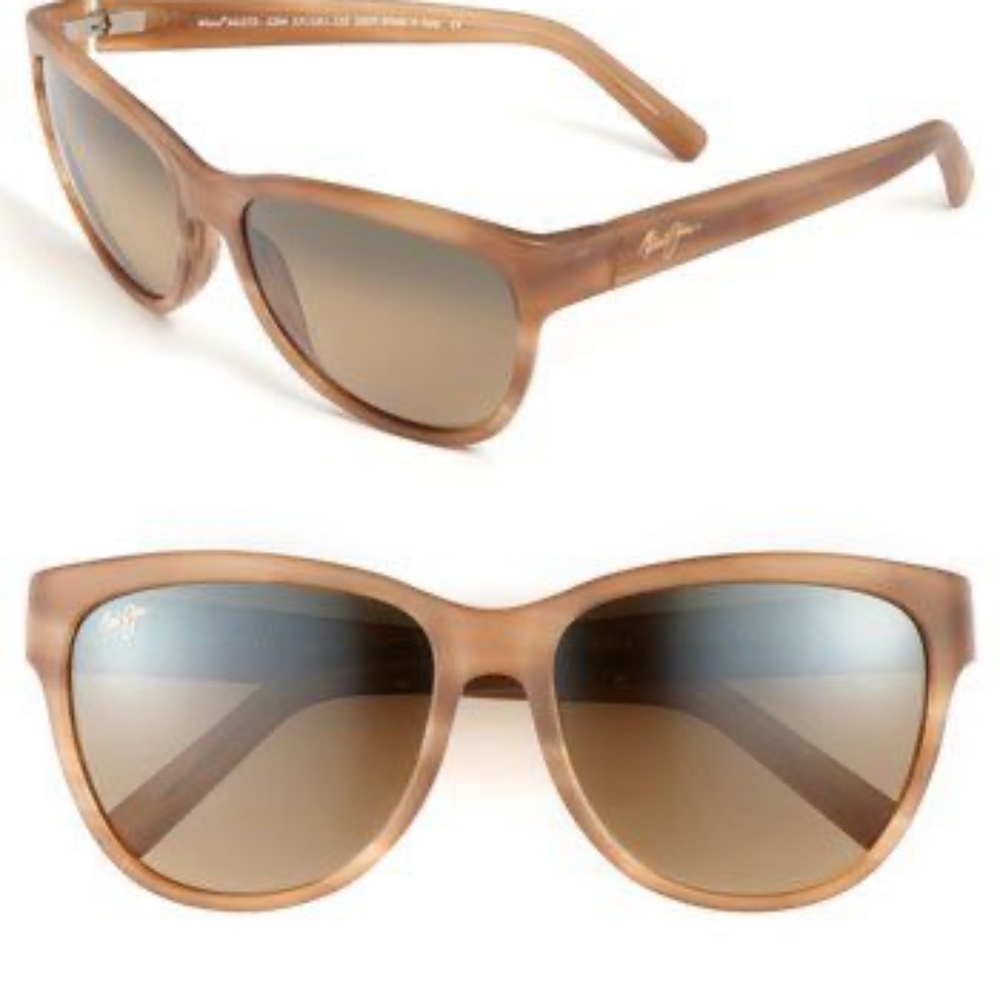 Authentic Maui Jim "Ailana" Polarized Sunglasses in Matte Sandstone